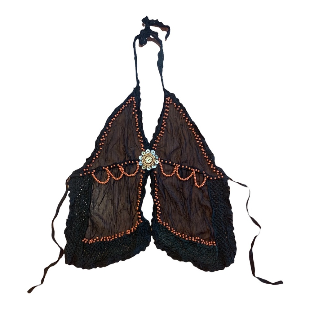 Vintage Y2K Beaded Halter